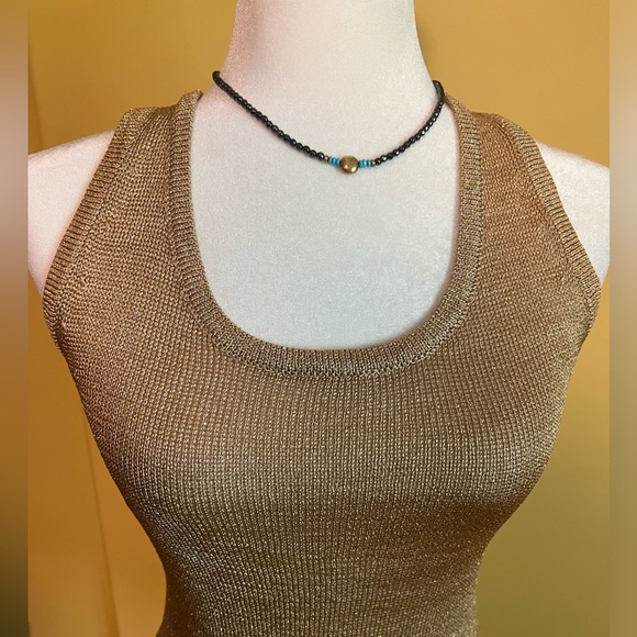 Marciano 2-piece gold metallic top-vintage - Picture 5 of 13